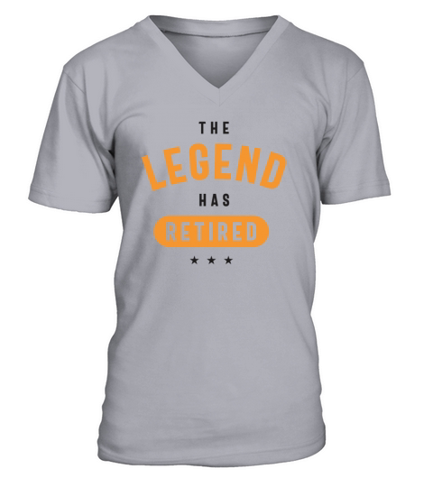 The Legend Has Retired Funny Retirement V-Neck T-shirt