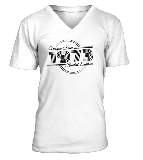 Vintage 1973 Birthday Unique Retro Birthday V-Neck T-shirt