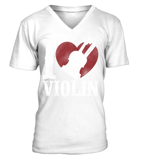 Violin Violinist Heart Vintage I V-Neck T-shirt