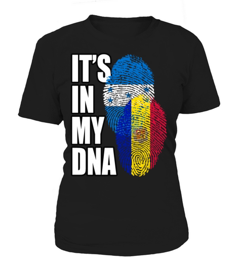 Andorran And Honduran Mix Heritage DNA Flag Women's T-Shirt