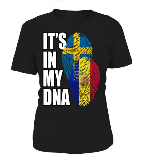 Andorran And Swedish Mix Heritage DNA Flag Women's T-Shirt