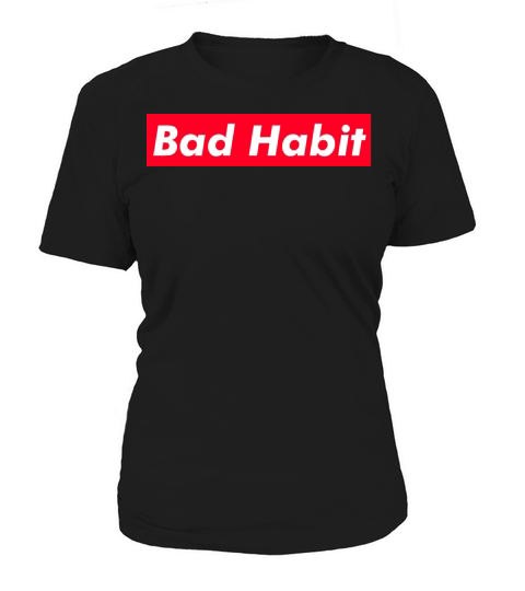 Bad Habit Red Box Minimalist Typography Women's T-Shirt