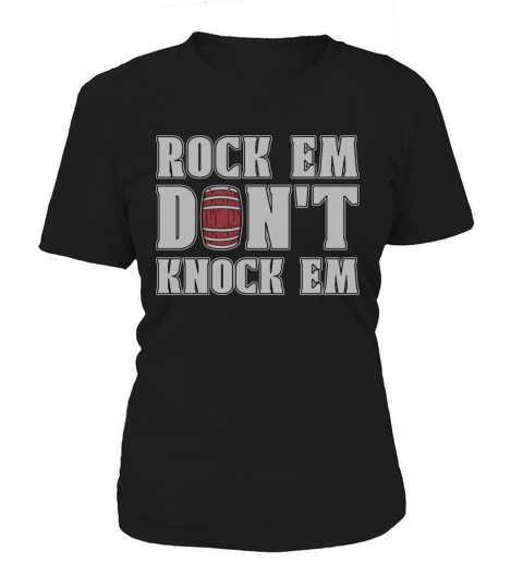Barrel Racing Rock Em Dont Knock Em Horse Riding Women's T-Shirt