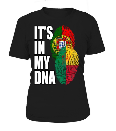 Beninese And Portuguese Mix Heritage DNA Flag Women's T-Shirt
