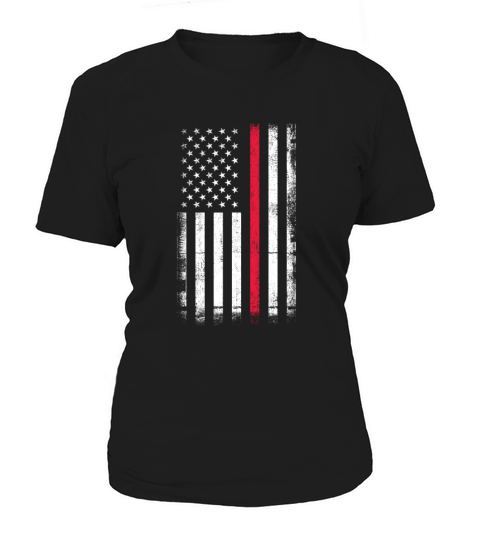Firefighter American Flag Vintage Women's T-Shirt