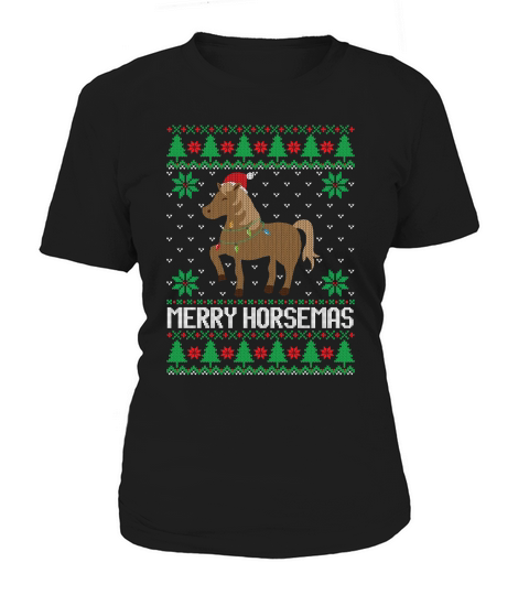 Merry Horsemas ugly Christmas sweater Women's T-Shirt