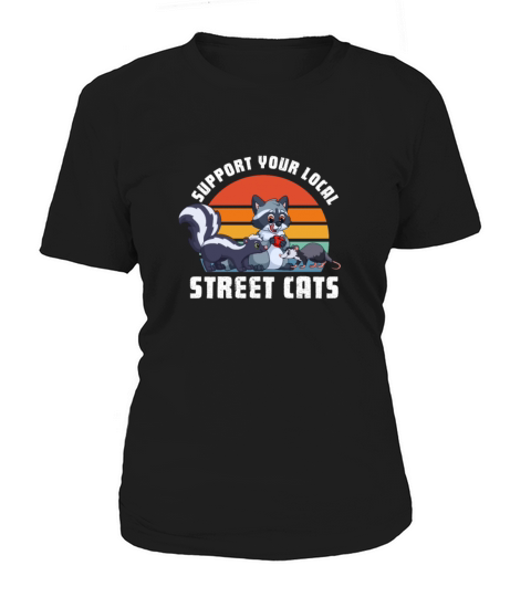 Support Your Local Street Cats Retro Vintage Women's T-Shirt