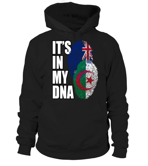 Algerian And New Zealand Mix Heritage DNA Flag Hoodie Unisex