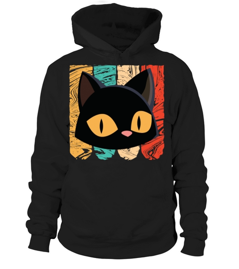 Black Cat With Colorful Style Hoodie Unisex