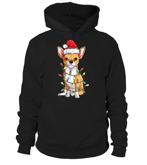 Chihuahua Santa Christmas Tree Lights Xmas Boys Do Hoodie Unisex