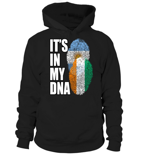 Ivorian And Argentinian Mix Heritage DNA Flag Hoodie Unisex