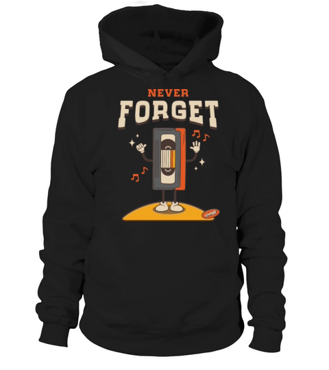 Never Forget Floppy Disk VHS Tape Cassette Tape Hoodie Unisex
