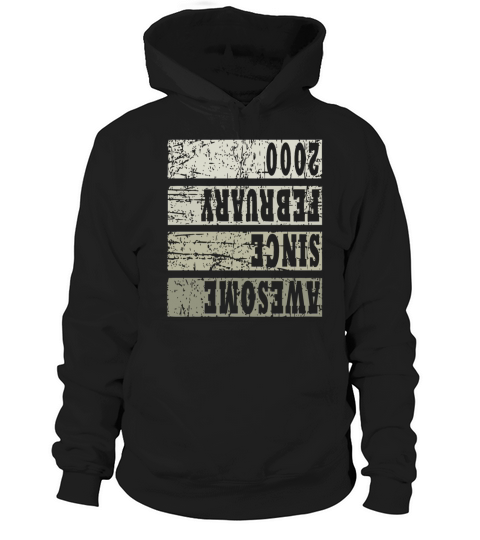 Vintage 2000 February 23rd Birthday Gift Hoodie Unisex