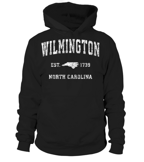 Wilmington North Carolina Nc Vintage Athletic Spor Hoodie Unisex