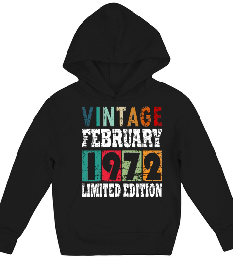 1972 February vintage Kids Hoodie