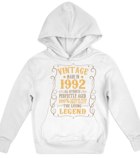 1992 vintage vintage retro birthday gift Kids Hoodie