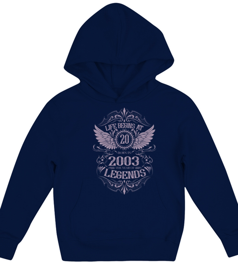 20th Birthday Gifts Vintage 2003 Vintage Kids Hoodie