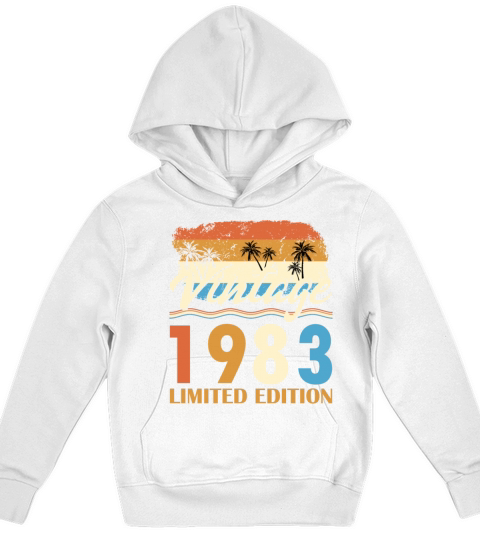 40th birthday vintage 1983 limited edition Kids Hoodie