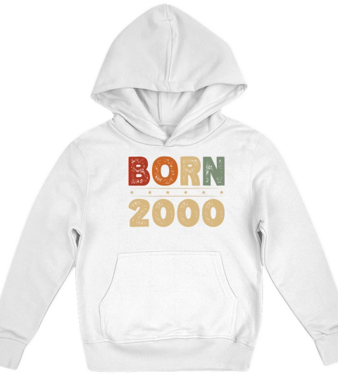 Born 2000 Decade 2000s Era Millenium Vintage Kids Hoodie