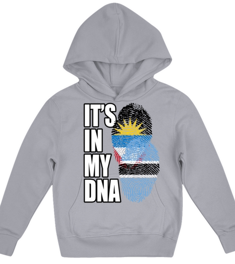 Botswana And Antiguan Mix Heritage DNA Flag Kids Hoodie