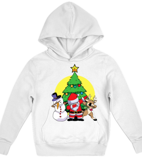 Dabbing Santa Elf Friends Christmas Kids Boys Men Kids Hoodie