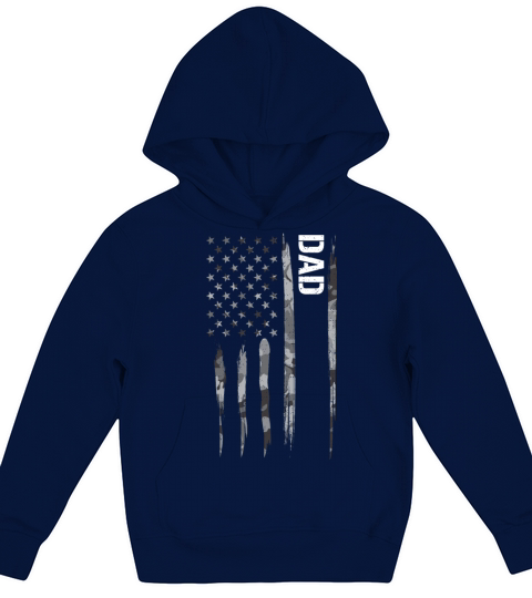 Dad - American Flag Kids Hoodie