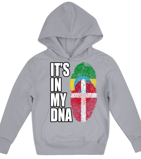 Ethiopian And Danish Mix Heritage DNA Flag Kids Hoodie