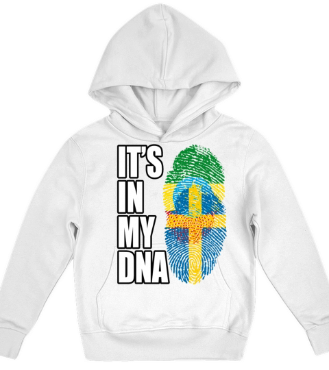Ethiopian And Swedish Mix Heritage DNA Flag Kids Hoodie