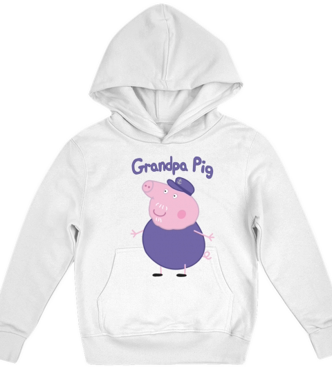 grandpa pig shirt Kids Hoodie