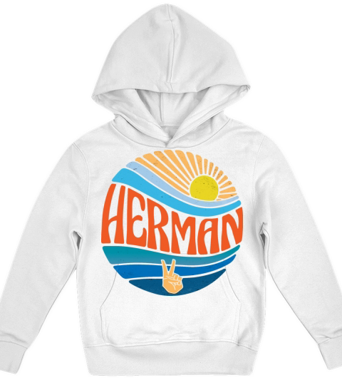 Herman Shirt Vintage Sunset Herman Groovy Tie Dye Kids Hoodie