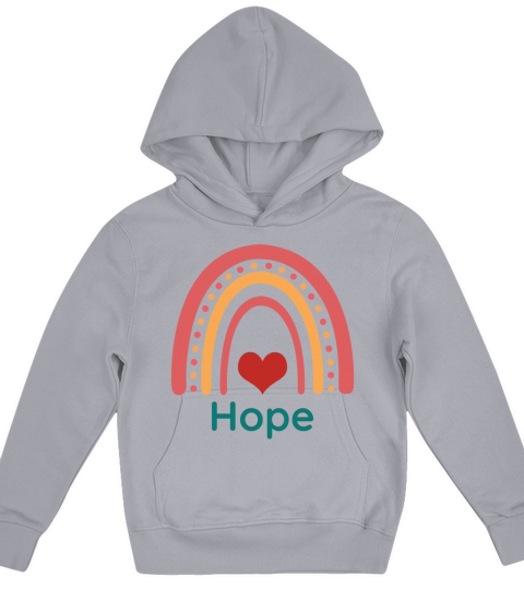 Hope Vintage Boho Rainbow Kids Hoodie
