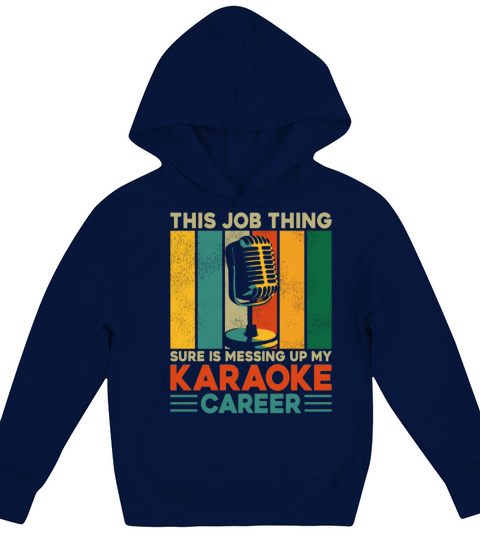 Karaoke Singer Retro Vintage This Kids Hoodie