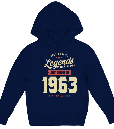 Legends Are Born in 1963 60th Birthday Kids Hoodie