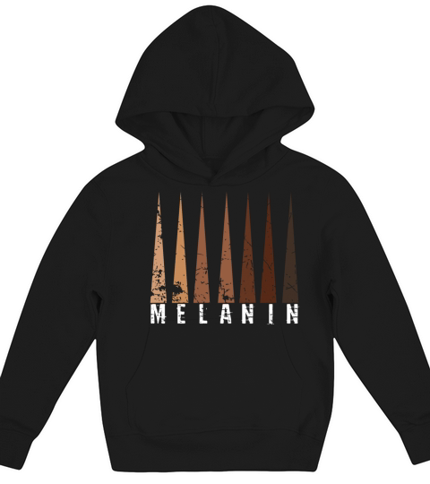 Melanin Colors Pride Black History Month Kids Hoodie