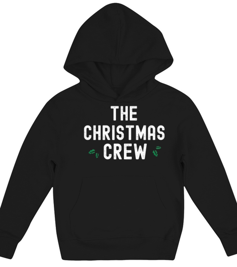 The Christmas Crew Pajama Group Funny Matching Kids Hoodie