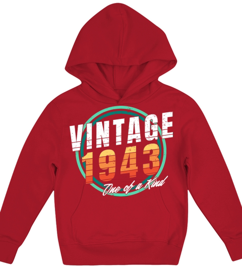 Vintage 1943 Shirt for Men Women 80 Year Old 80th Kids Hoodie