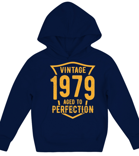 Vintage 1979 Aged To Perfection 44th Birthday Kids Hoodie
