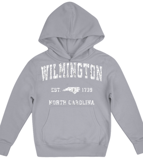 Wilmington North Carolina Nc Vintage Athletic Spor Kids Hoodie