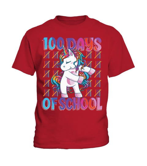 100 Days Of School Unicorn 100 Days Smarter 100th Kids T-Shirt