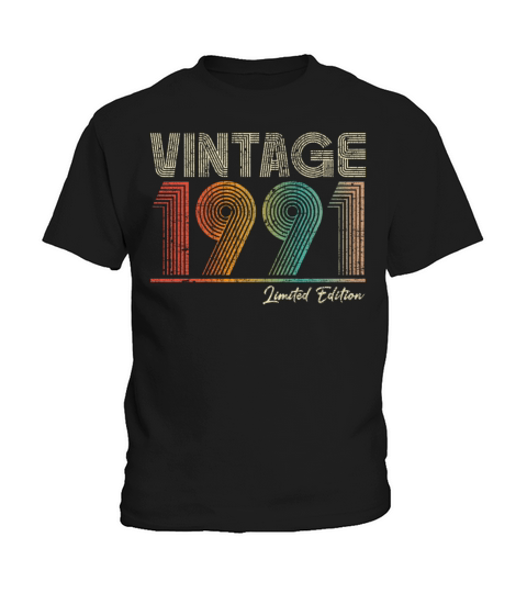32 Years Old Vintage 1991 32nd Birthday Gifts Kids T-Shirt