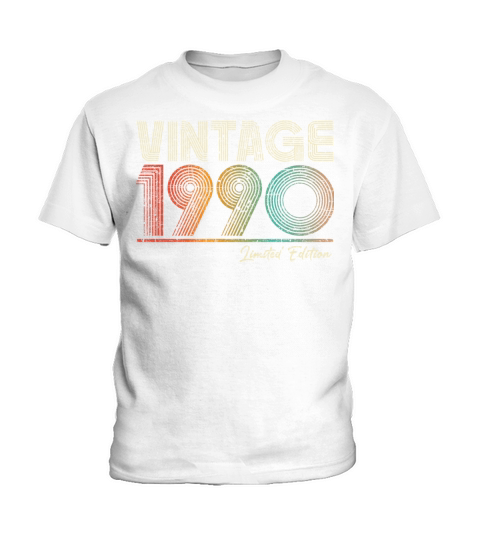 33 Years Old Vintage 1990 33rd Birthday Gifts Kids T-Shirt
