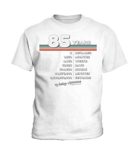 85th Birthday Vintage 85 Years Old Retro 1020 Kids T-Shirt