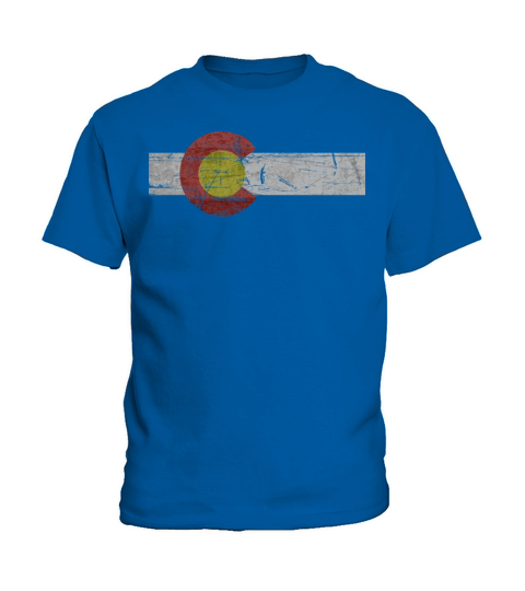 Aged Colorado Flag Vintage Style State Patriotic L Kids T-Shirt
