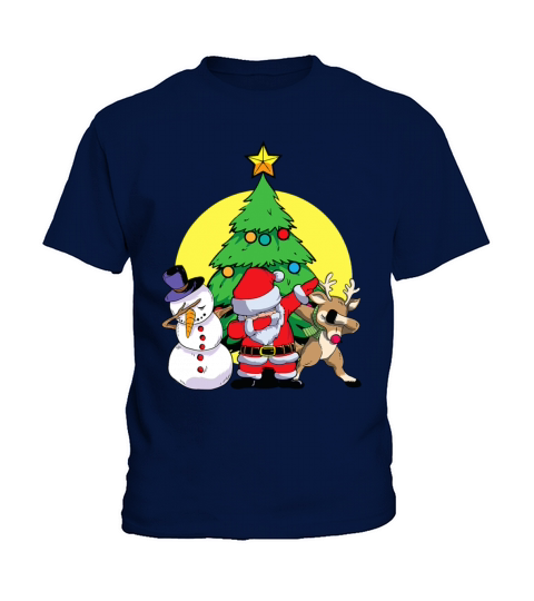 Dabbing Santa Elf Friends Christmas Kids Boys Men Kids T-Shirt