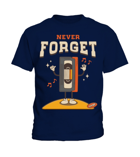 Never Forget Floppy Disk VHS Tape Cassette Tape Kids T-Shirt