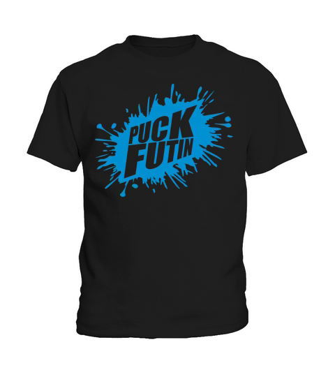 puck futin logo design Kids T-Shirt