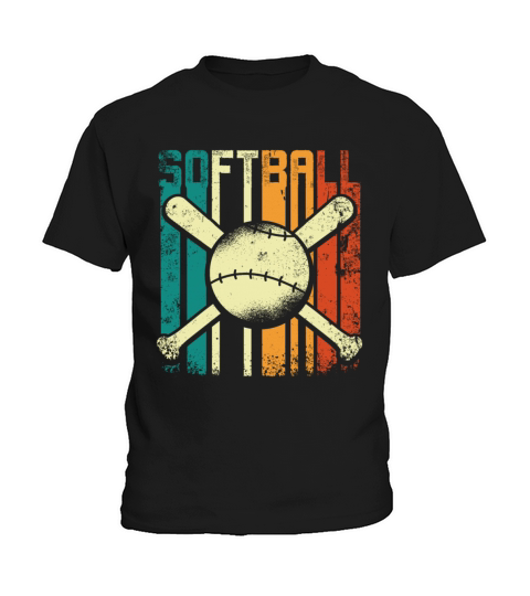 Retro Vintage Softball Kids T-Shirt