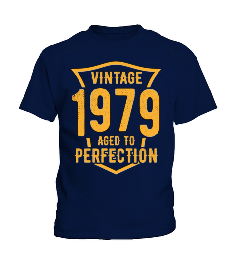 Vintage 1979 Aged To Perfection 44th Birthday Kids T-Shirt