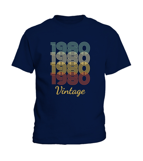 Vintage Birthday Gift Born In 1980 Slogan Kids T-Shirt