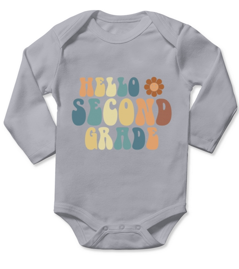 100 Days Of School Design for Kindergarten Teacher Long Sleeve Baby One-Piece